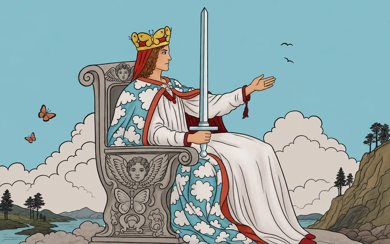 소드 여왕 카드 의미를 보여주는 별 타로 썸네일 이미지